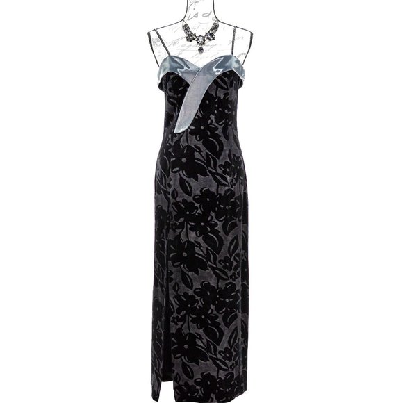 1505- BLACK & SILVER DRESS - Picture 1 of 4